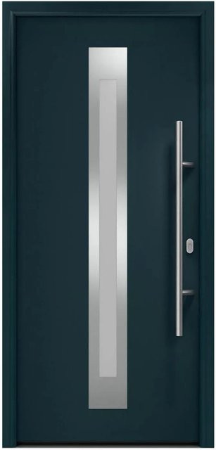 EcoStar Haustür Isopro IP 770S mit Glaseinsatz Anthrazitgrau B: 110 cm, H: 210 cm, DIN Rechts - Bild 1