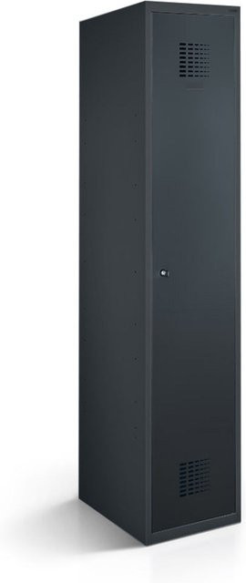 rotstahl Kleiderspind mit 1 Tür in Anthrazit, B/T/H: 30 x 50 x 180 cm - Bild 1