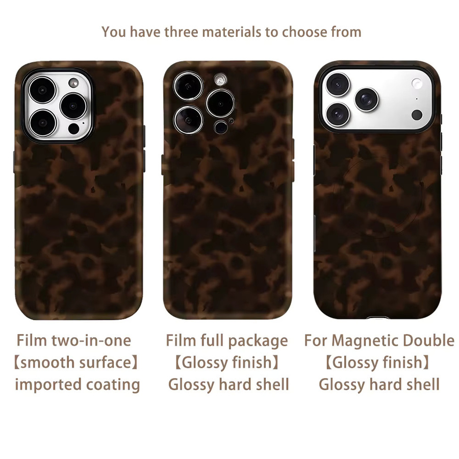 Potdemiel Handyhülle Earthy Camo in Braun für iPhone 17 16 15 14 13 Pro Max Plus mit Magnetfunktion und robustem Doppel-Schicht-Schutz - Bild 2