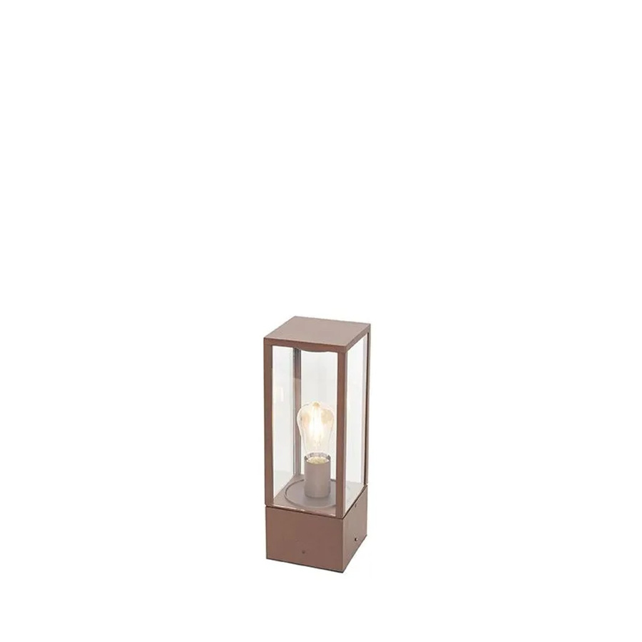 QAZQA Industrielle Stehende Außenlampe Charlois in Rostbraun, IP44, dimmbar, E27, Höhe: 40 cm - Bild 2