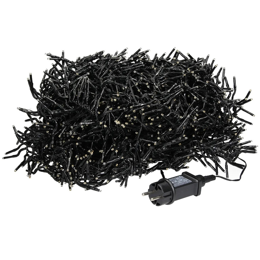 ECD Germany LED Büschel Lichterkette Warmweiß, 22m, 3000 LEDs, Schwarz, IP44, Strombetrieb - Bild 2