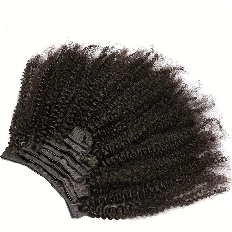 Dula A Hair Clip Virgin Echthaar-Bündel Afro-Kinky-Curly, 8 Stück, Damen - Bild 4