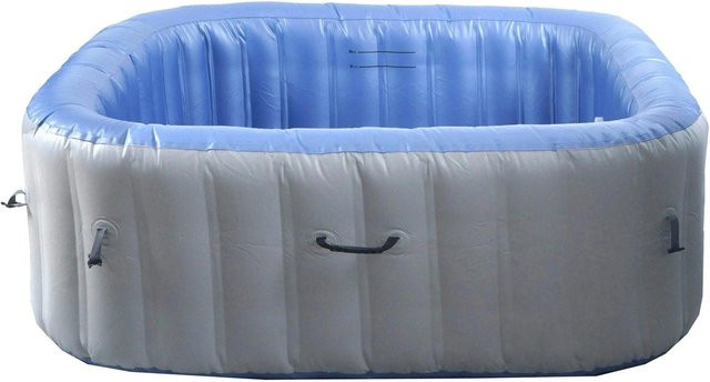 MCW Ersatz-Pool für Whirlpool N97, aufblasbarer Pool für 6 Personen, eckig, grau-blau - Bild 2