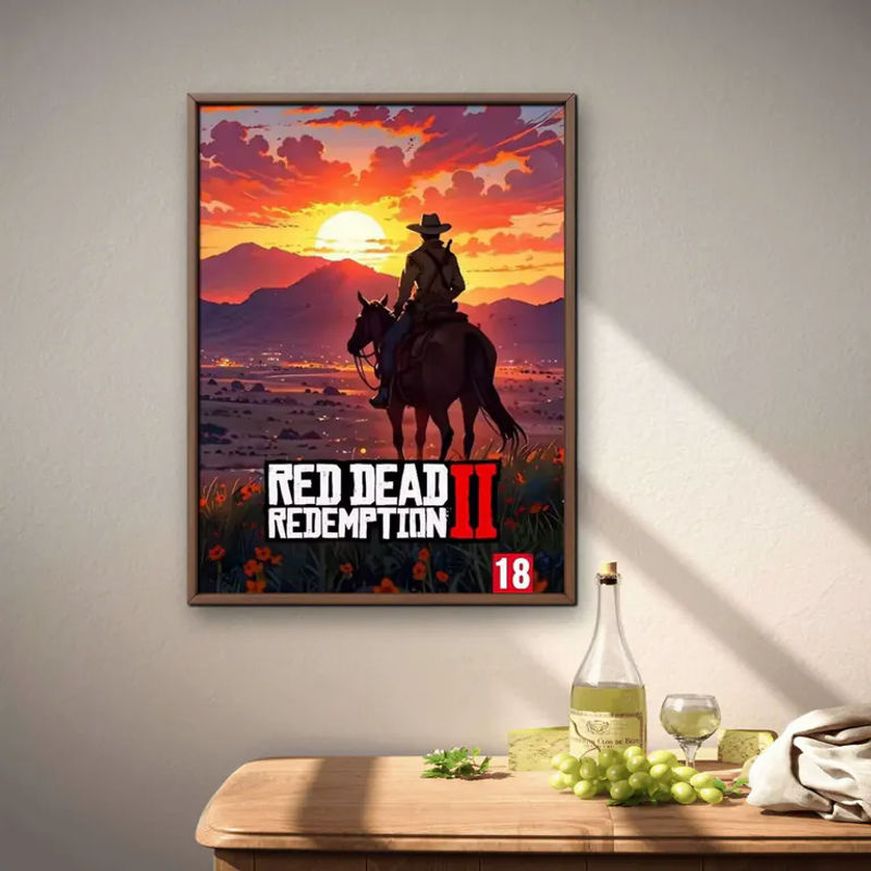 Red Dead Redemption 2 5D Diamond Art Set mit Porträt Motiv in Mehrfarbig für deine Wanddekoration B/H: 40 x 40 cm - Bild 2