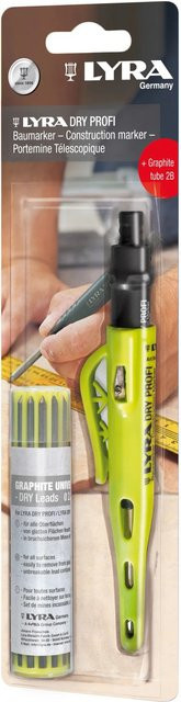 Baumarker Dry Profi Baumarker aus Edelstahl mit Graphit-Minenset in Graphit - Bild 1