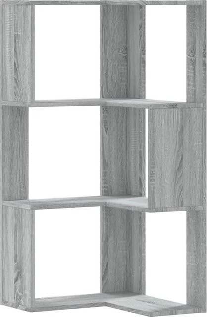 vidaXL Eck-Bücherregal mit 3 Böden aus Holzwerkstoff in Grau, B/T/H: 50 x 50 x 102 cm - Bild 1