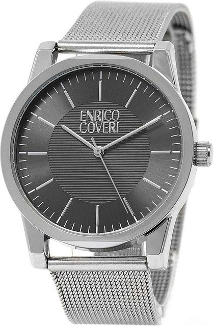 Enrico Coveri Armbanduhr, Quarz, Edelstahl, 40 mm, Damen, Grau - Bild 1