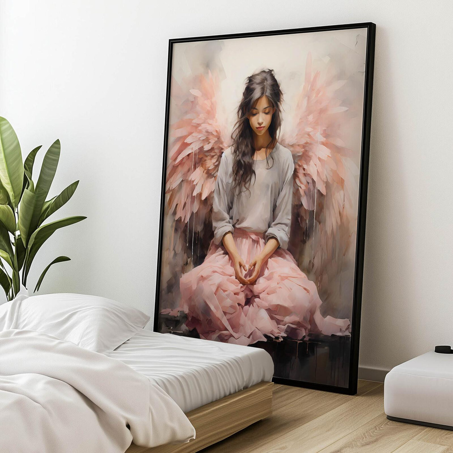 Trost im Gebet Wandbild mit schwarzem Aluminiumrahmen, Breite: 50 cm, Höhe: 70 cm - Bild 5