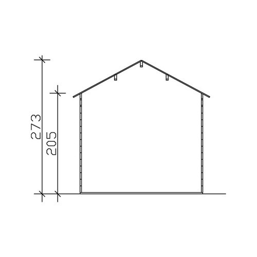 Skan Holz Gartenhaus Hengelo aus Holz in Schiefergrau mit Satteldach und Boden, B/H/T: 280 x 273 x 300 cm - Bild 3