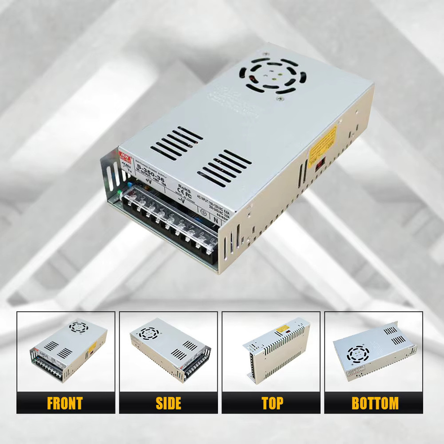 HLTNC Schaltnetzteil 400 W mit Lüfter, Ausgang DC 60 V, 6,67 A, Eingang 100–240 V AC, Farbe: Silber - Bild 2