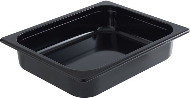 VEGA GN-Behälter 1/2, rechteckiger Gastronorm-Behälter aus Kunststoff, schwarz, B/H/T: 26,5 x 6,5 x 32,5 cm - Bild 1