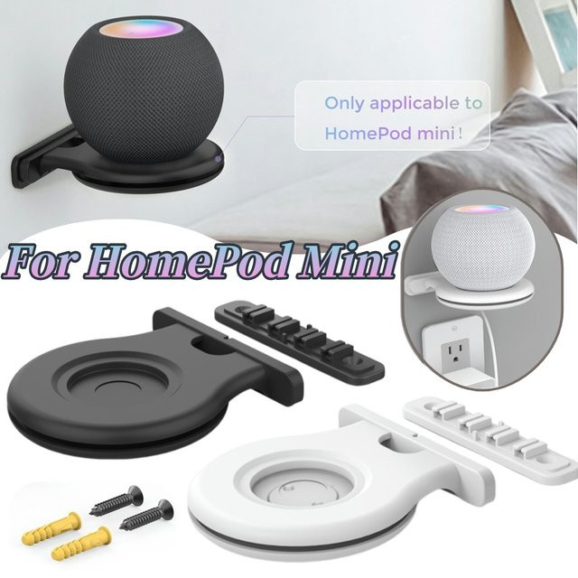 ALLOET Mini Smart Speaker Wandhalterung mit Kabelmanagement für HomePod Mini in Schwarz oder Weiß - Bild 1