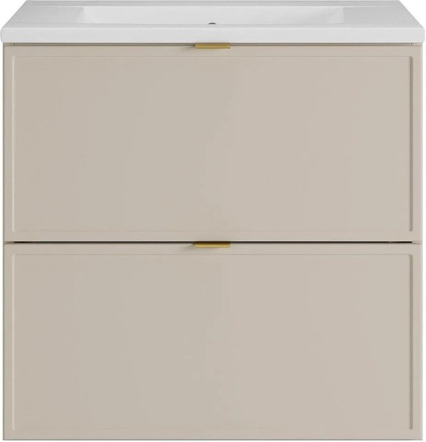 Vente-unique Einzelwaschtisch Ondil in Beige/Cashmere, Breite: 60 cm, Tiefe: 45 cm, Höhe: 60 cm - Bild 1