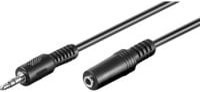 goobay Audiokabelverlängerung 3,5 mm Klinke auf 3,5 mm Buchse, Schwarz, 2,0 m - Bild 1