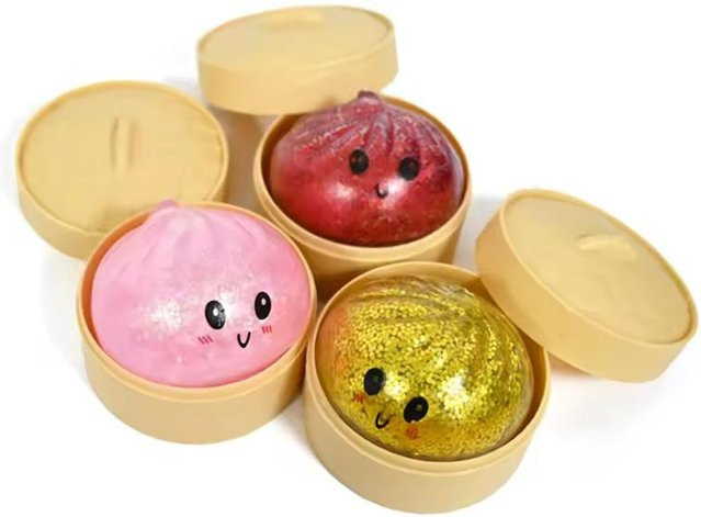 Topmix Mini Glitzer Squishy Knödel, Fidget Spielzeug, brown - Bild 1
