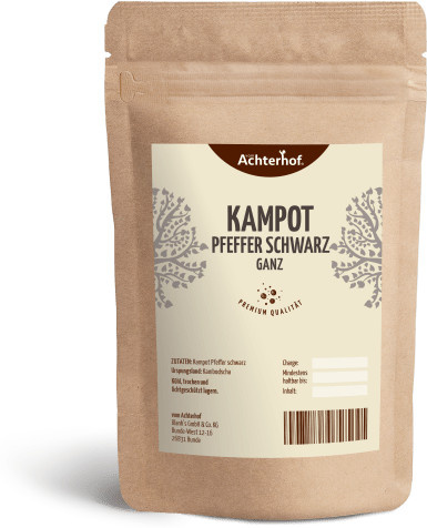 Achterhof Kampot Pfeffer schwarz ganz 100 g - Bild 1