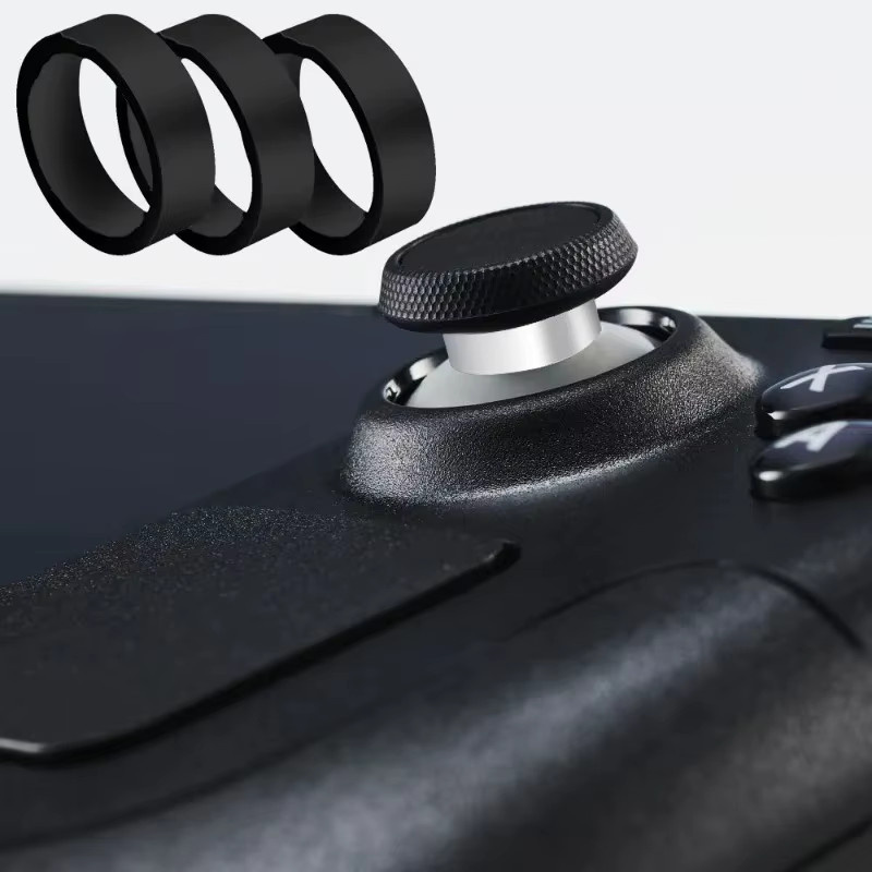 BAPPSUS 18-teiliges Joystick Rocker Schutzring Set in Schwarz für PS5, PS4, Xbox und Steam Deck, elastische Gummi Anti-Verschleiß Abdeckung - Bild 2