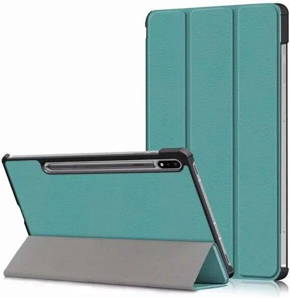 Samsung Galaxy Tab S7 Plus 12,4 Smart Flip Case Schutzhülle mit Klappfunktion in Hellgrün - Bild 1