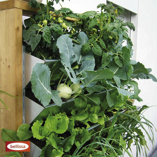 Bellissa Vertikales Hochbeet Inalto L8 aus verzinktem Stahl in Silberfarben, B/H/L: 32 x 180 x 100 cm - Bild 2