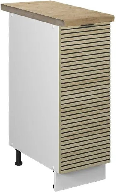 Vicco Apothekerschrank Fame-Line Weiß Eiche mit Arbeitsplatte B/T/H: 30 x 30 x 30 cm - Bild 2