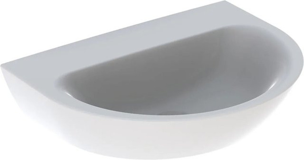 Geberit Waschtisch Renova aus Keramik in Weiß, Breite: 65 cm, Tiefe: 50 cm, ohne Hahnloch und ohne Überlauf