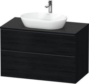 Duravit Waschtischunterschrank D-Neo Wandhängend in Schwarz und Weiß, B/T/H: 100 x 55 x 66,4 cm - Bild 1