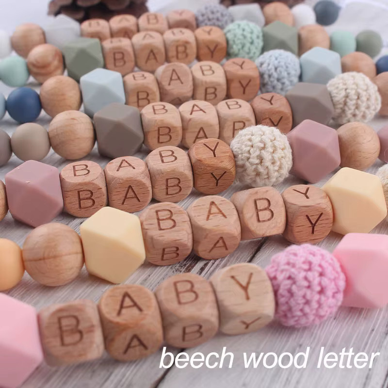 Personalisierte Baby Schnuller Clips mit Gravur von DGSDJHANMO in Gelb und Multicolour - Bild 2