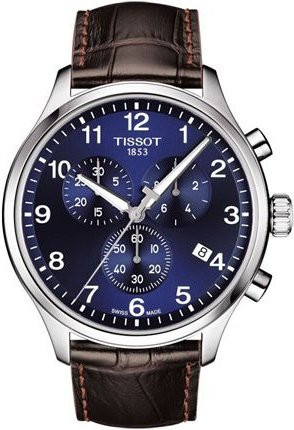 Tissot Chronograph, Quarz, Edelstahl, Blau, Leder, Herren - Bild 1