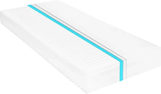 vidaXL Matratze aus 7-Zonen PU-Schaum in Weiß, Höhe: 16 cm, Breite: 140 cm, Tiefe: 200 cm, H2/H3 - Bild 1