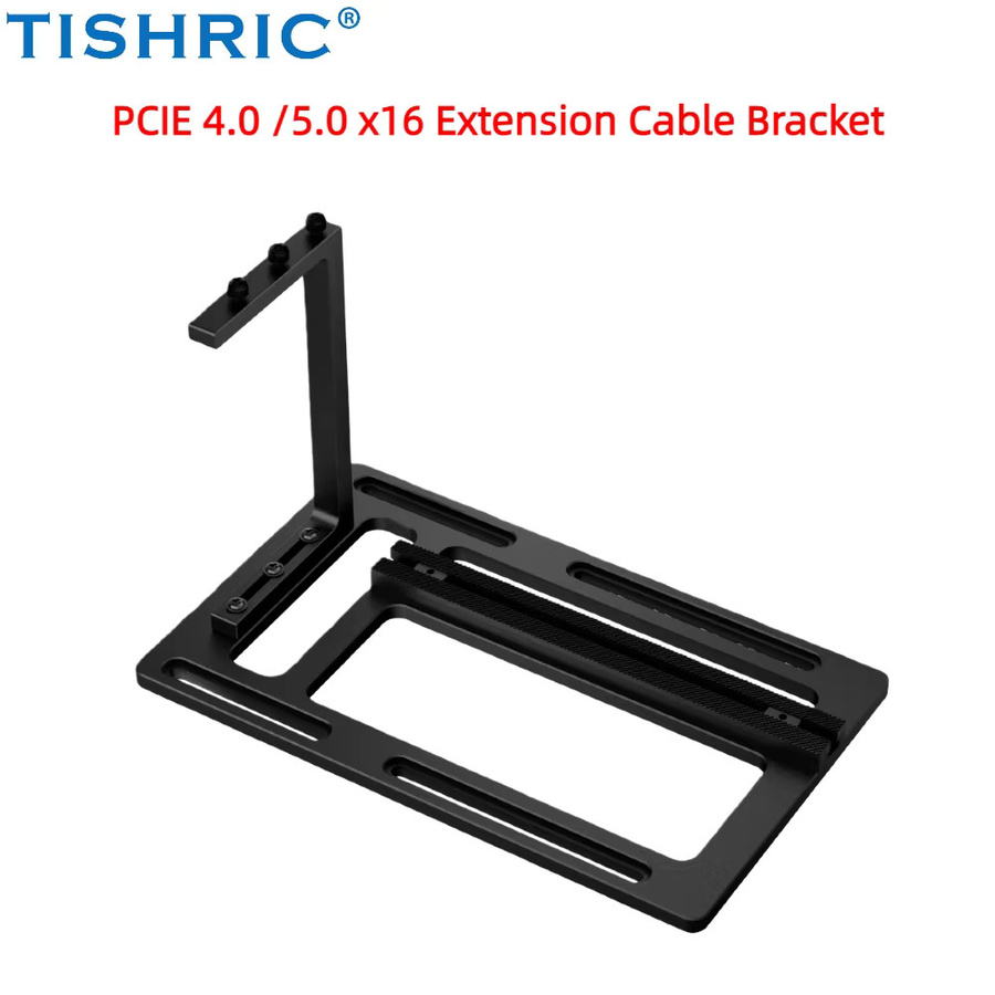 TISHRIC PCIe 5.0/4.0 x16 und PCIe 4.0/3.0 x1 Kabel Halterung für Grafikkarte, Netzwerk, WIFI, Soundkarte, DMA oder USB Geräte in Schwarz - Bild 5