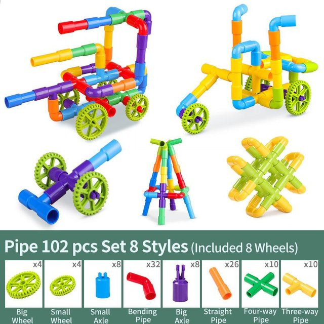Binchi Keji Travel DIY Wasser Bausteine Spielzeug, Montessori, yellow - Bild 1