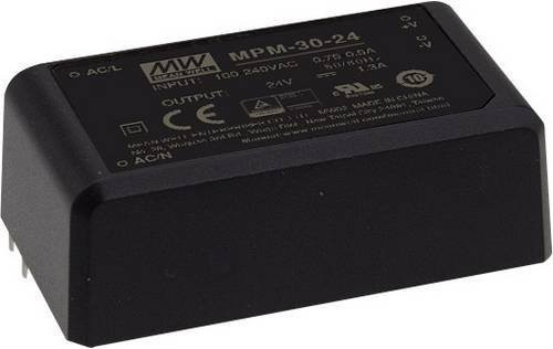 Mean Well MPM-30-3.3 AC/DC-Printnetzteil 3.3 V/DC 6A in Schwarz - Bild 1