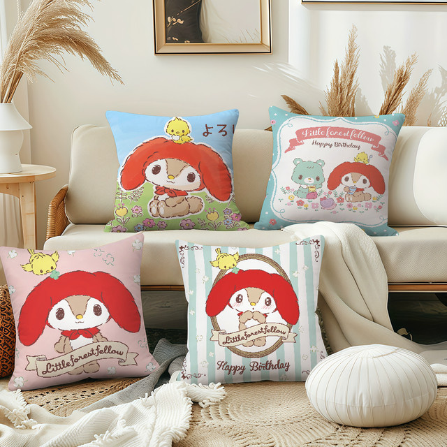 Sanrio Littleforestfellow Kissenbezug süße Kunst weicher Kissenbezug für Sofa und Wohnzimmer - Bild 1