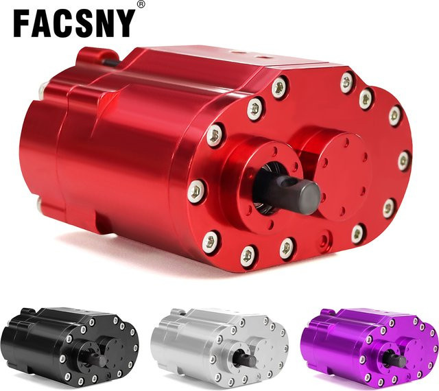 FACSNY 2-Gang 48P Verteilergetriebe, Metall, 1:10, Rot - Bild 1