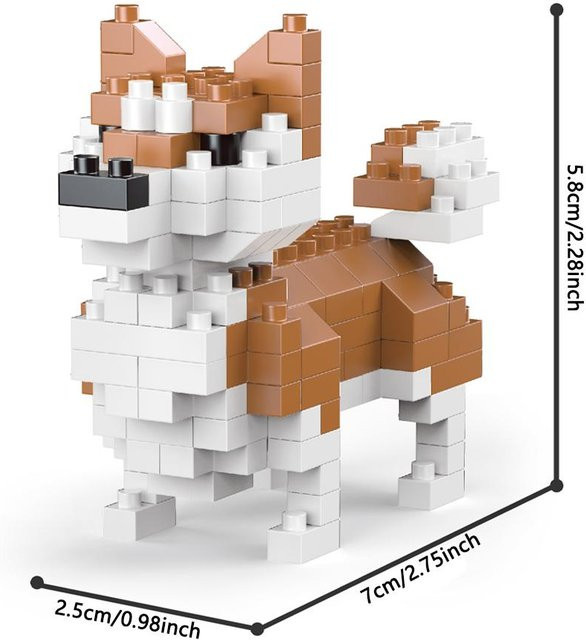 KNEW BUILT Süßer Corgi Hund, Mini Bausteine Puzzle, ab 14 Jahre - Bild 1