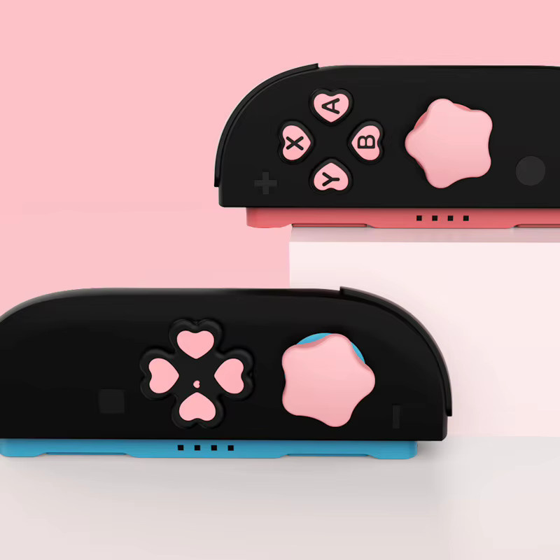 Silikon D-Pad-Knopfkappen-Set für Nintendo Switch 2 und Joy-Con inklusive ABXY-Tasten-Aufklebern - Bild 4