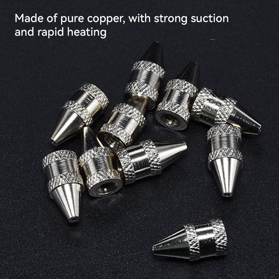 JAKYLOVE Lötdüsen Set in Silber für Entlötpumpen mit 1mm und 2mm Spitzen für Metall- und Elektronikarbeiten - Bild 5