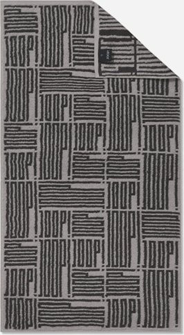 JOOP! BARS ALLOVER Duschtuch aus Baumwolle in Platin/Grau, Breite: 80 cm, Länge: 150 cm - Bild 1