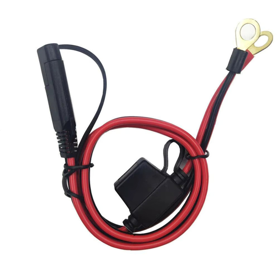 16AWG SAE 2-Pin Schnelltrennkabel mit O-Ring-Anschluss und 10A Sicherung in Rot - Bild 4