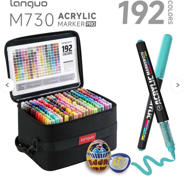 Languo Acryl-Marker-Set mit 48 Farben in Multicolour für DIY Graffiti und Kunstwerke mit Bullet-Spitze - Bild 1