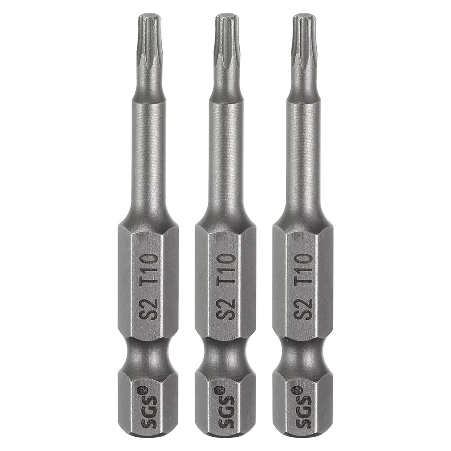 UXCELL Torx-Schraubendreher-Bit Set T5-T50, 1/4 Zoll Sechskantschaft, 50 mm magnetisch, S2-Stahl 6-Punkt-Stern-Bits - Bild 2