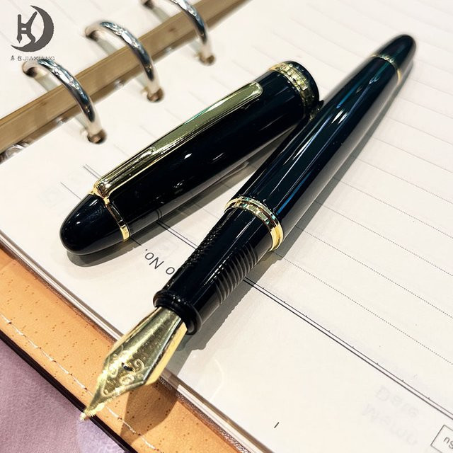 JD 9681 Kalligraphie-Füllfederhalter mit Schleifspitze in Schwarz und Gold, 0,38 mm bis 1,5 mm Schreibbreite - Bild 1