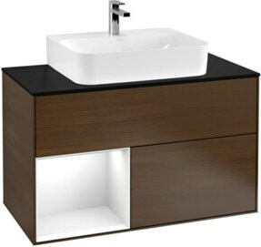 V&B Waschtischunterschrank Finion 100 Wandbeleuchtung in Weiß lackiert B/T/H: 100 x 50,1 x 50,1 cm - Bild 1