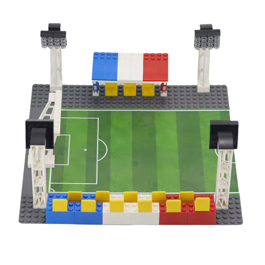 Leduo MOC Fußballplatz Szene, Bausteine Kit, mit Mini Puppe - Bild 3