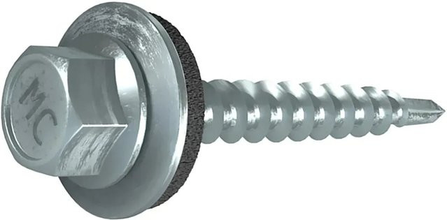 Weckman Selbstbohrende Schrauben aus Stahl, verzinkt, Silber, Durchmesser: 4,8 mm, Länge: 35 mm, 100er Pack - Bild 1