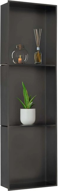 Dalsys Wandnische aus Edelstahl in Schwarz für die Dusche, B/H/T: 30 x 100 x 12 cm - Bild 1