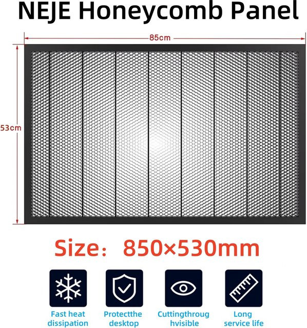 NEJE Laser-Wabenbett Wabenplatten-Arbeitstisch für CNC-Lasergravierer und Werkzeugmaschinen B/B: 850 x 530 mm - Bild 1