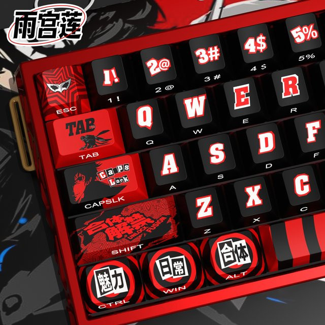 SPYSELF Amamiya Ren Anime Theme Keycaps Set aus transparentem PBT mit Dye-Sublimation-Verfahren - Bild 1