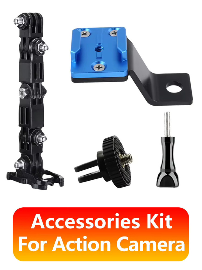 EXSKOF Motorrad Spiegel Adapter zur Montage und Einstellung für GoPro, AKASO, SJCAM, Insta360 und DJI Osmo Action Kameras - Bild 3