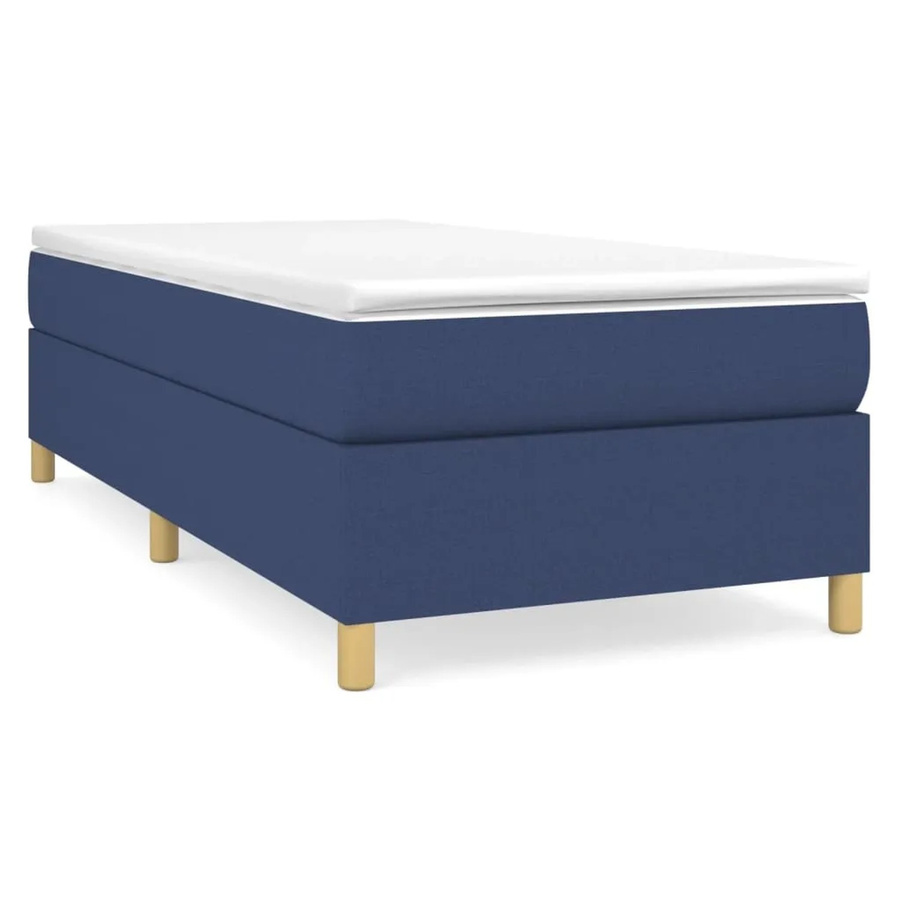 vidaXL Boxspringbett aus Stoff in Blau, B/T/H: 90 x 200 cm - Bild 2